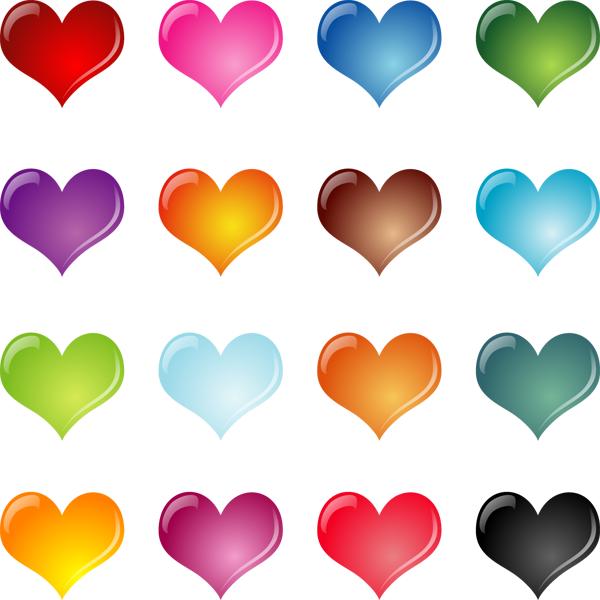 Colorful Heart Collection Vector