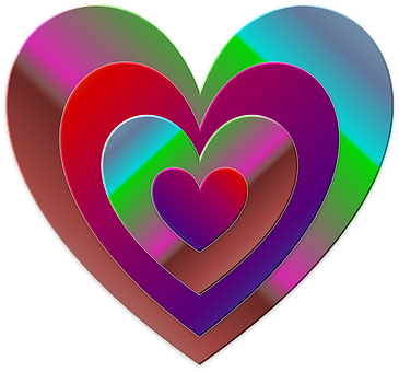 Colorful Heart Nesting Design