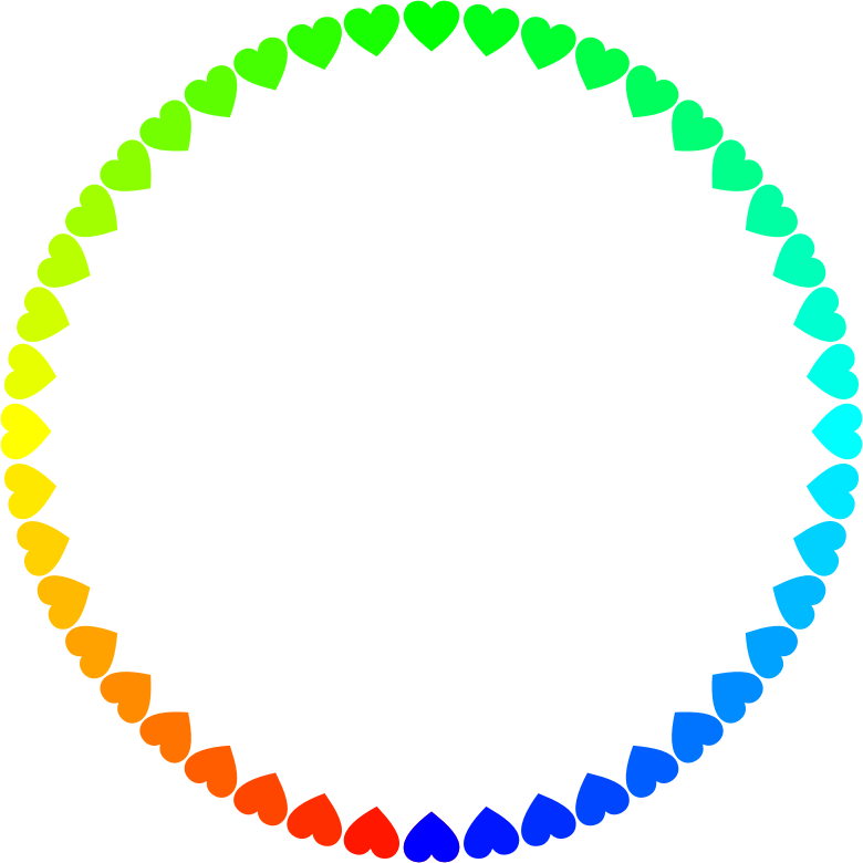 Colorful Heart Spectrum Circle