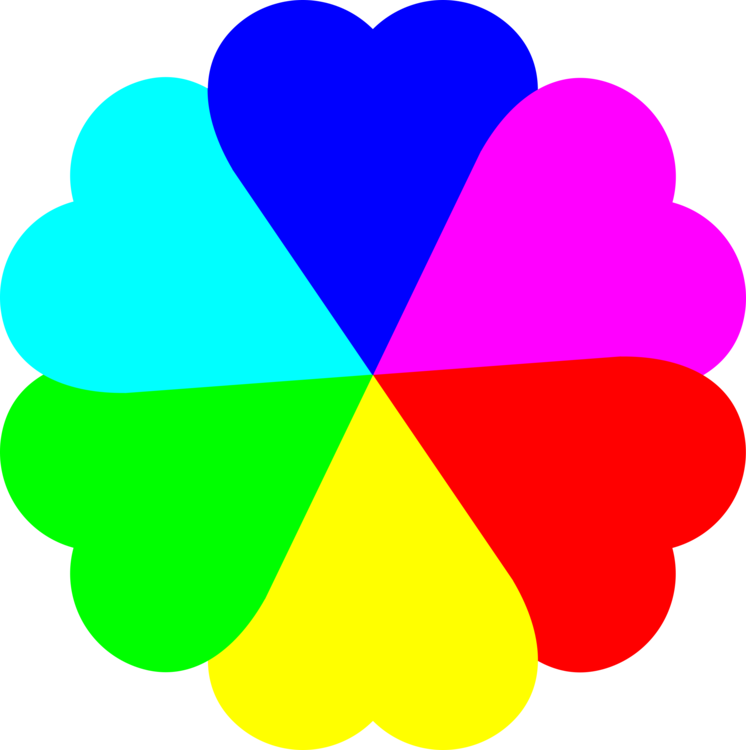 Colorful Heart Spectrum Graphic