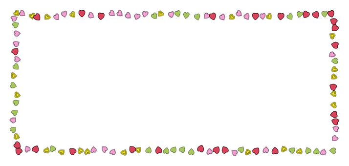 Colorful Hearts Border Frame