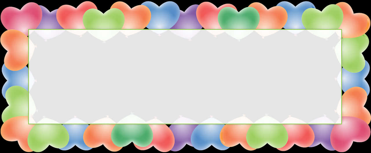 Colorful Hearts Frame