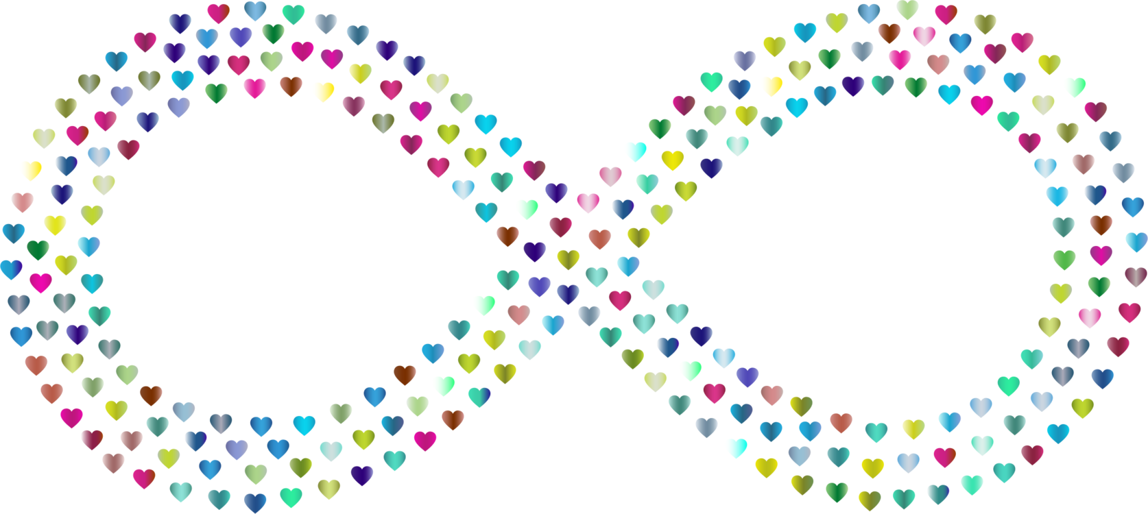 Colorful Hearts Infinity Symbol