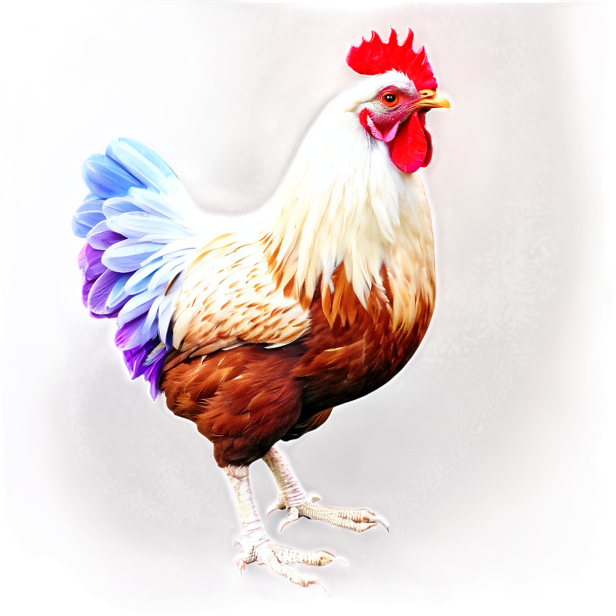 Colorful Hen Art Png Lbi38