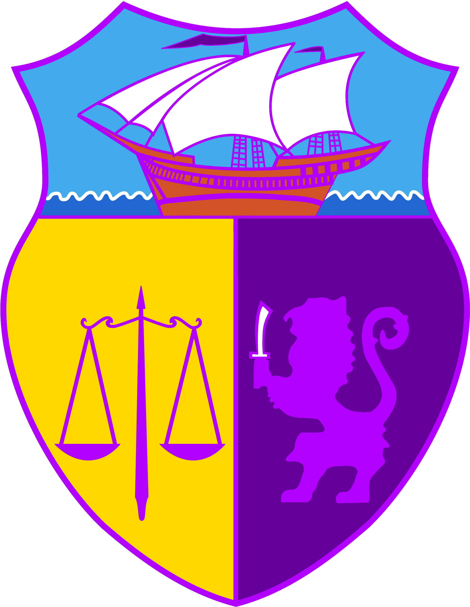 Colorful Heraldic Shield Vector