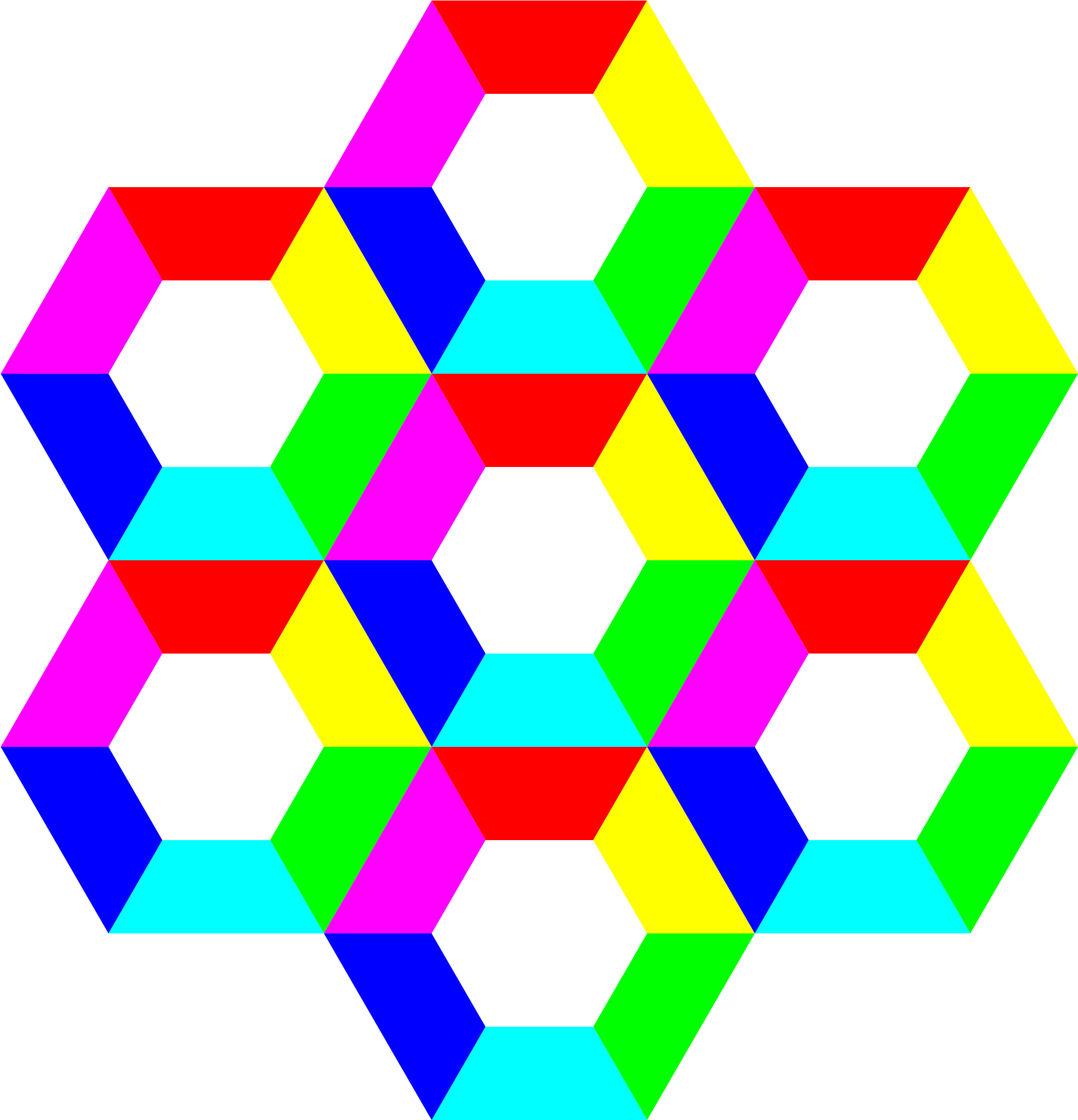 Colorful Hexagon Pattern