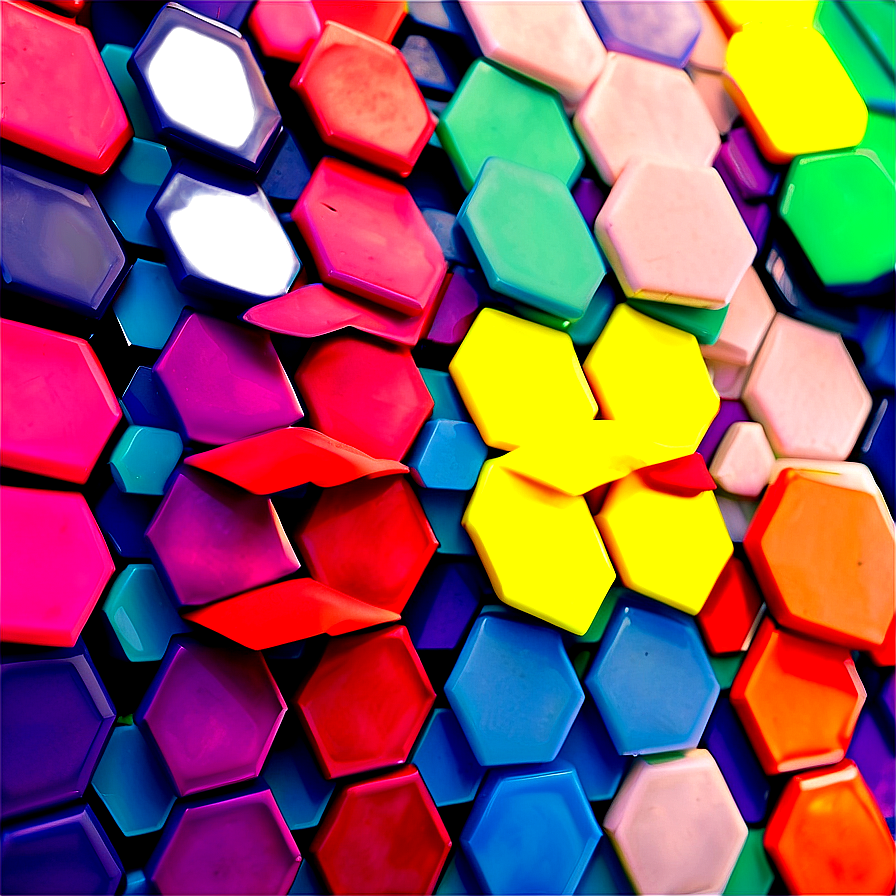 Colorful Hexagon Tile Pattern Png 06202024