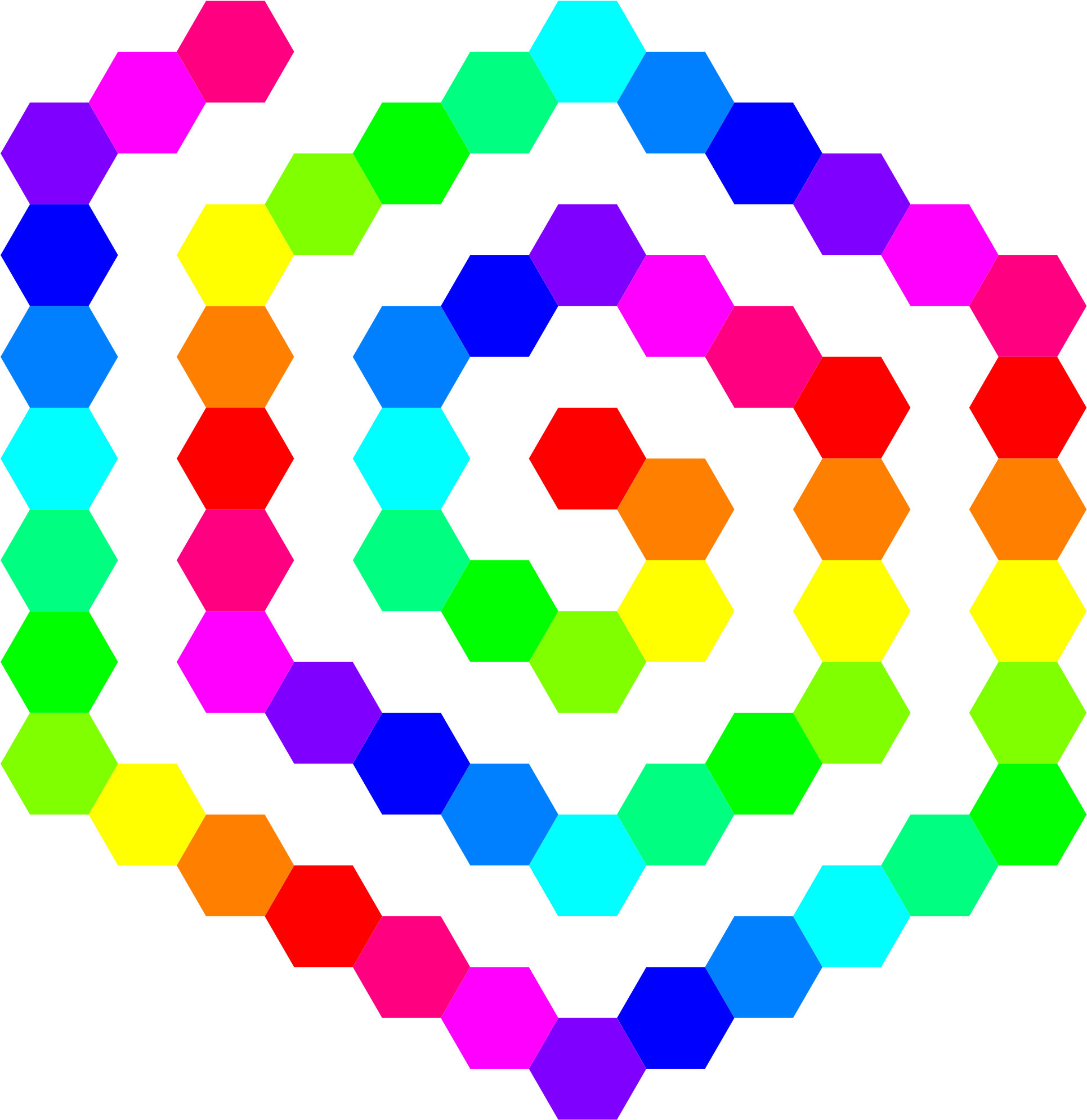 Colorful_ Hexagonal_ Spiral_ Pattern