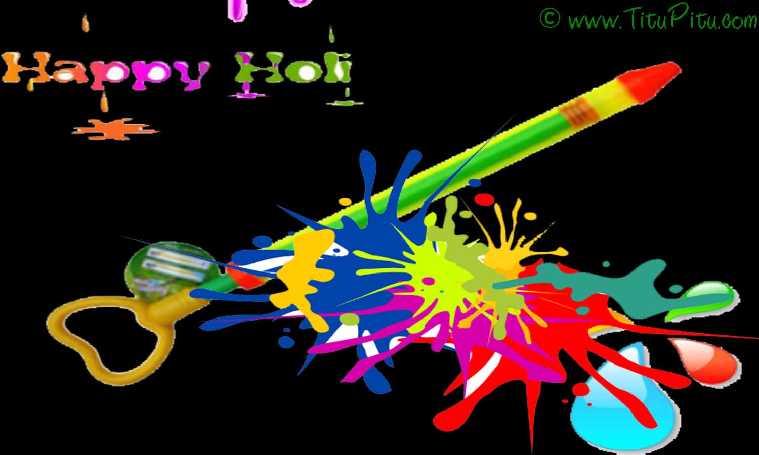 Colorful Holi Celebration Greeting