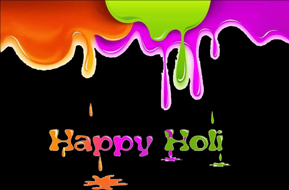 Colorful Holi Greeting Design