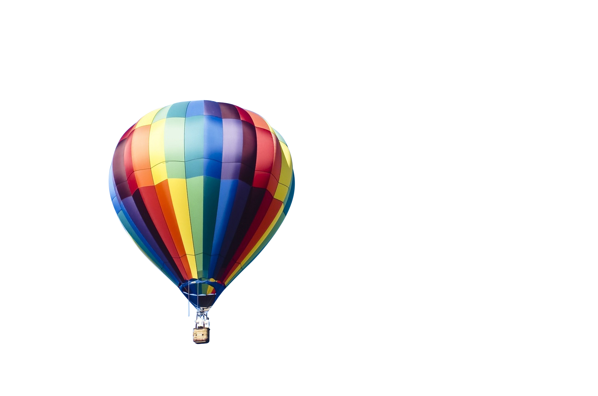 Colorful Hot Air Balloon Against Black Background