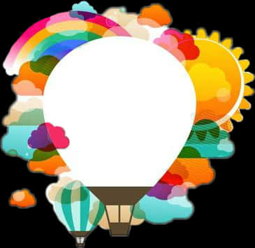 Colorful Hot Air Balloon Creative Backdrop