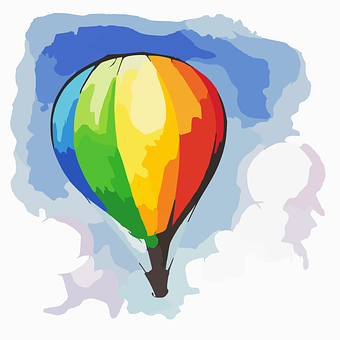 Colorful Hot Air Balloon Illustration