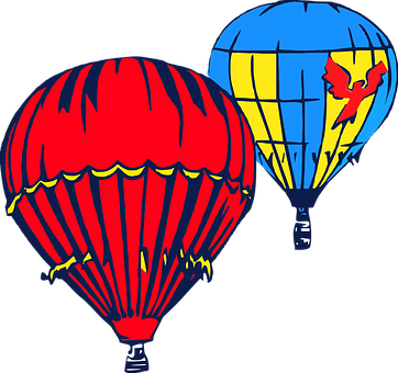 Colorful Hot Air Balloons Illustration