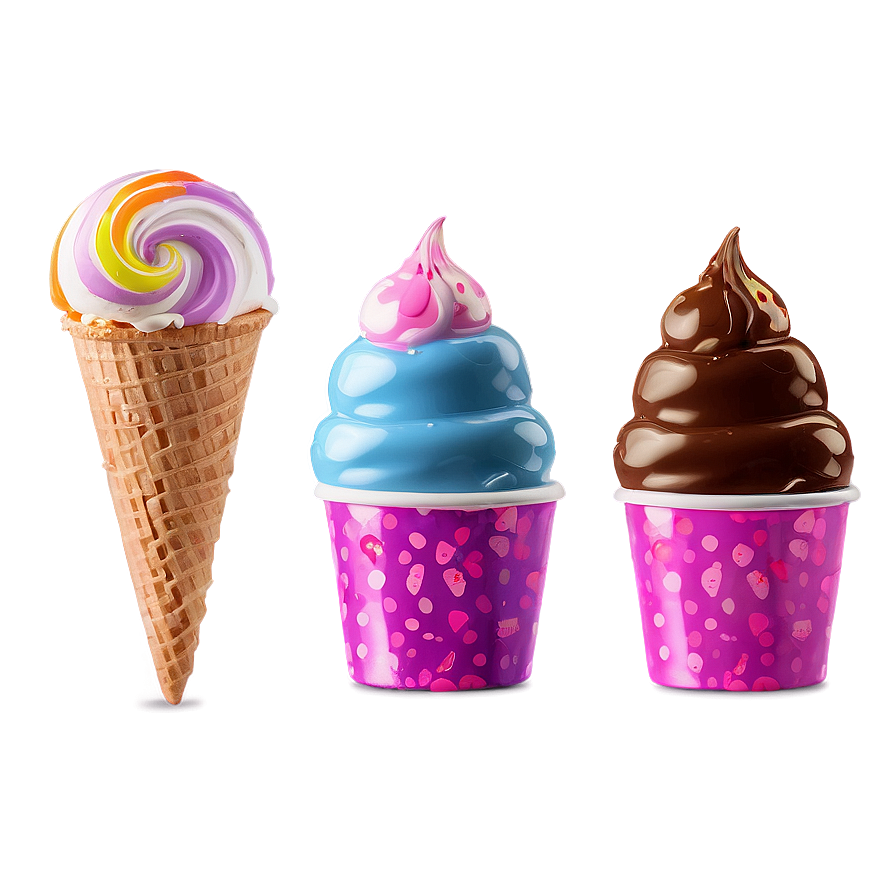 Colorful Ice Cream Cup Png 50