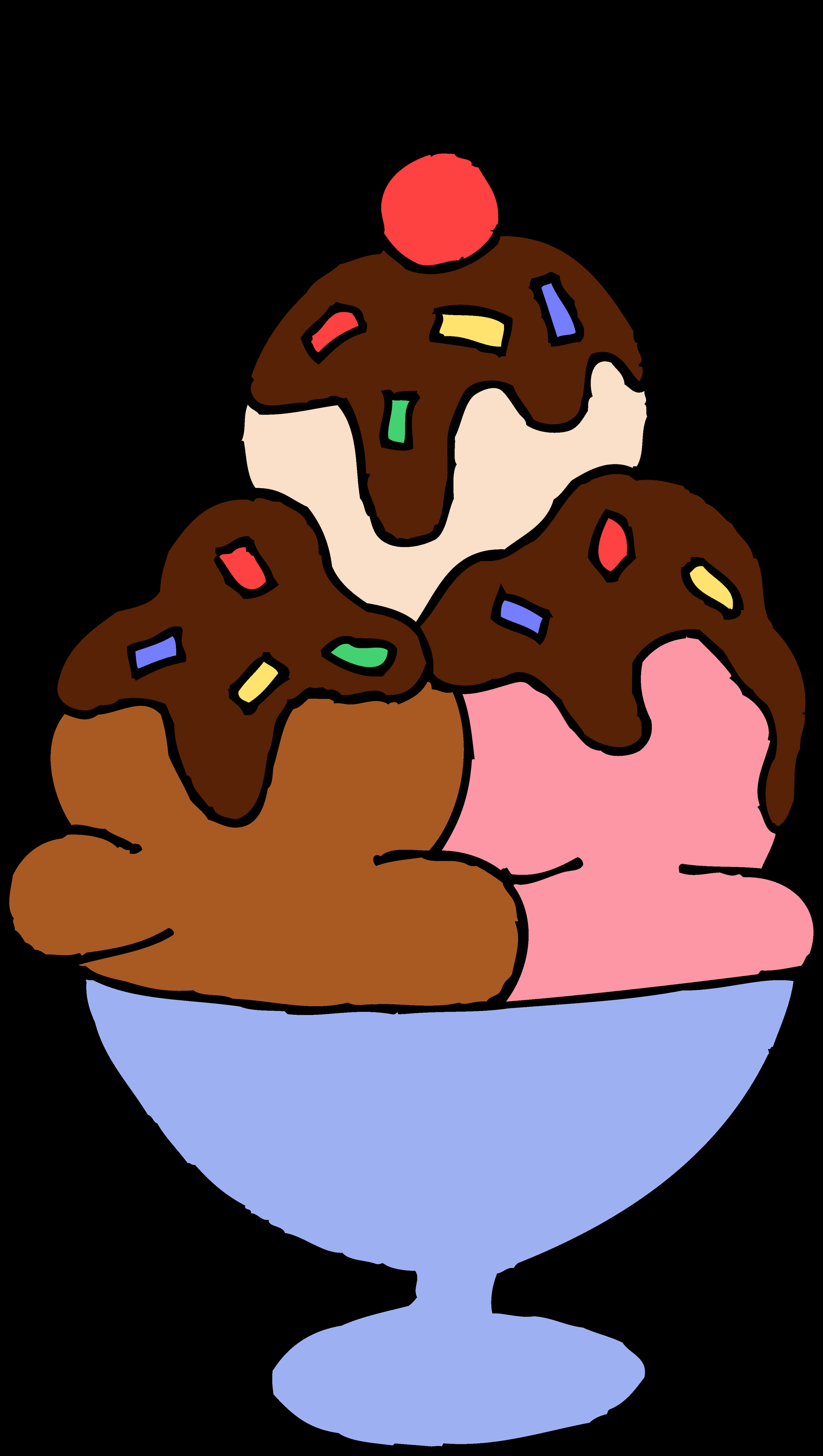 Colorful Ice Cream Sundae Clipart