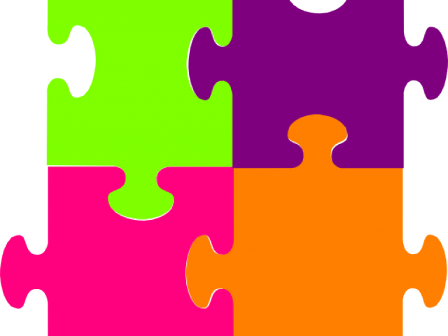 Colorful Interlocking Puzzle Pieces