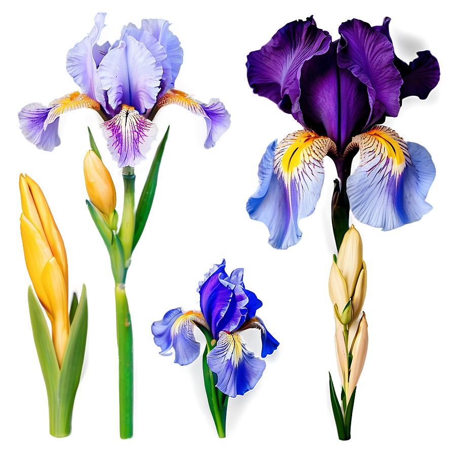 Colorful Iris Collection Png 06122024