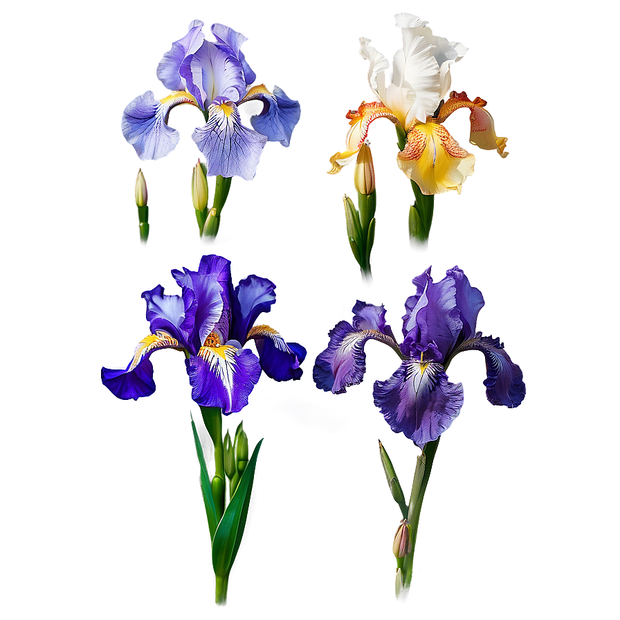 Colorful Iris Collection Png 06122024