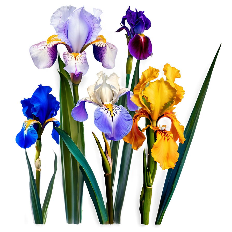 Colorful Iris Collection Png Rsv74