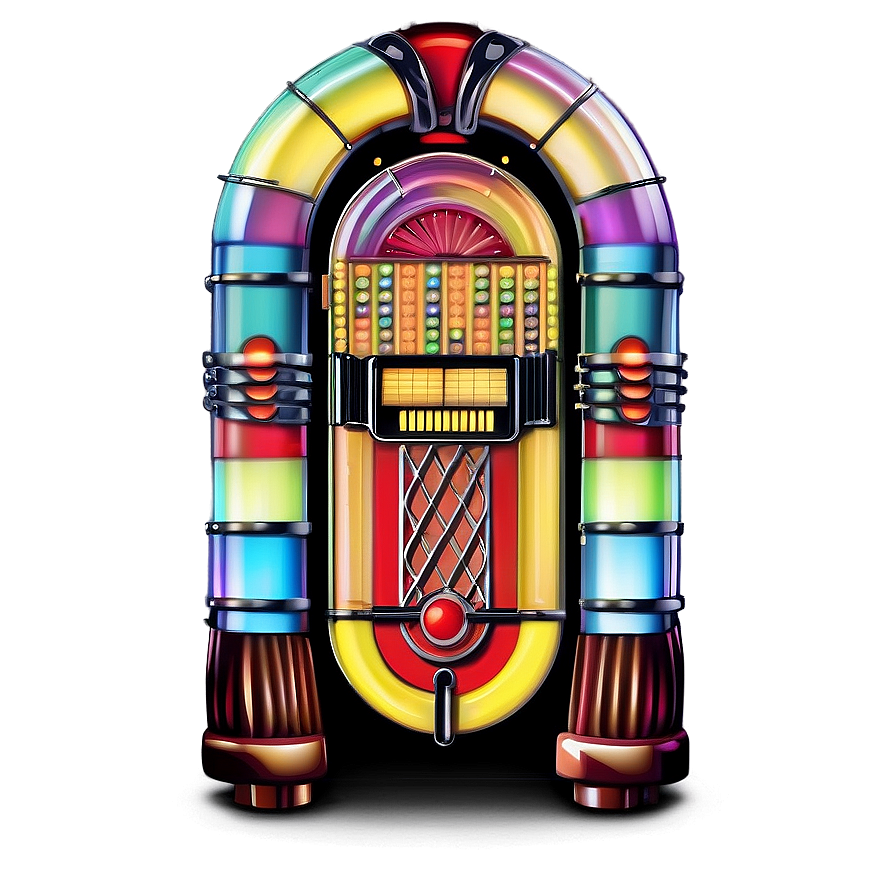 Colorful Jukebox Illustration Png Cdq