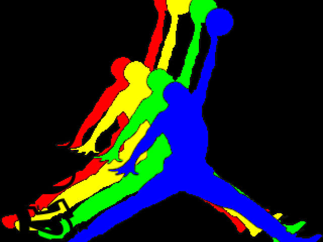 Colorful Jumpman Logo Variation