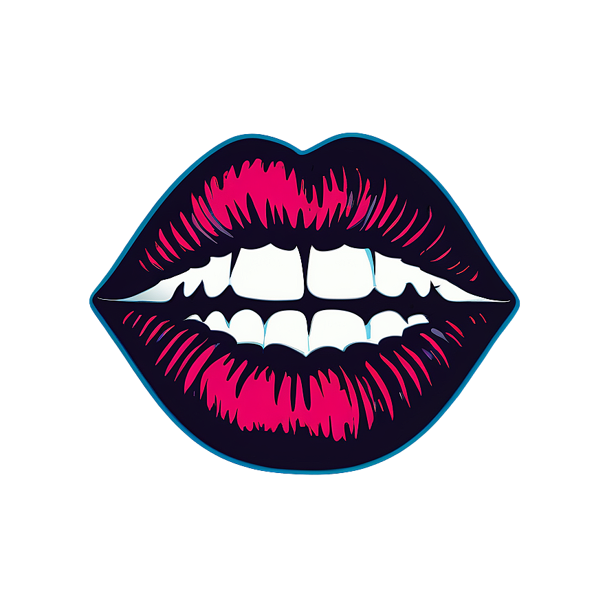 Colorful Kissy Lips Png 67