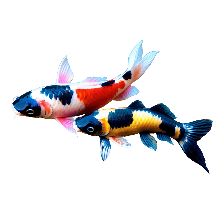 Colorful Koi Pond Artwork Png 97