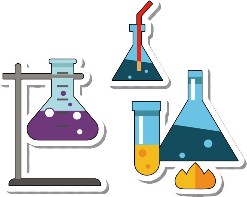 Colorful Laboratory Flasks