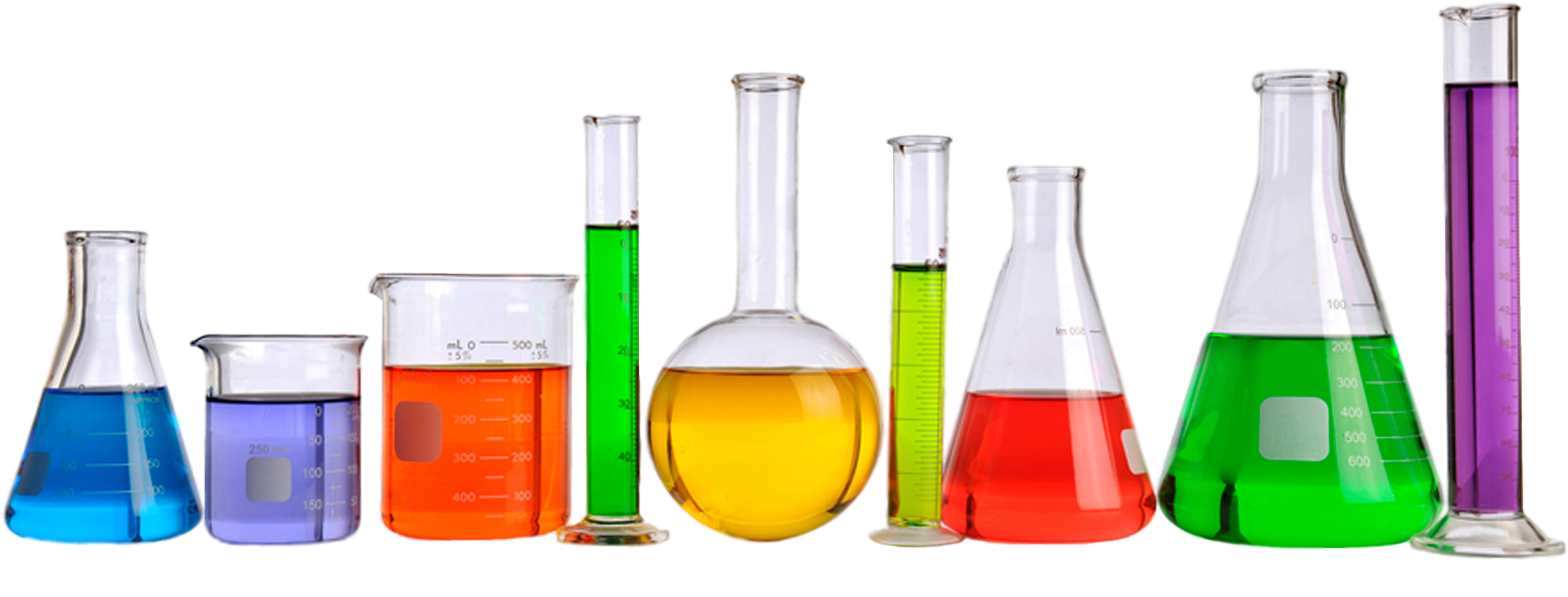 Colorful Laboratory Glassware