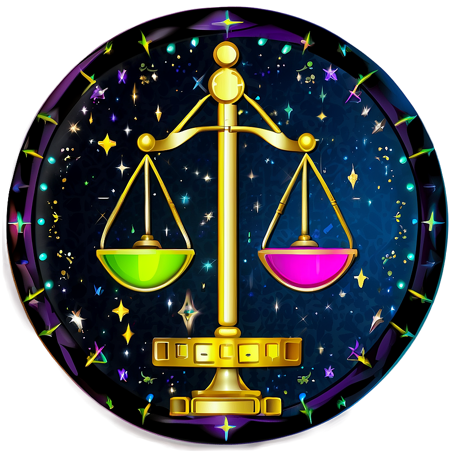 Colorful Libra Zodiac Png 06202024