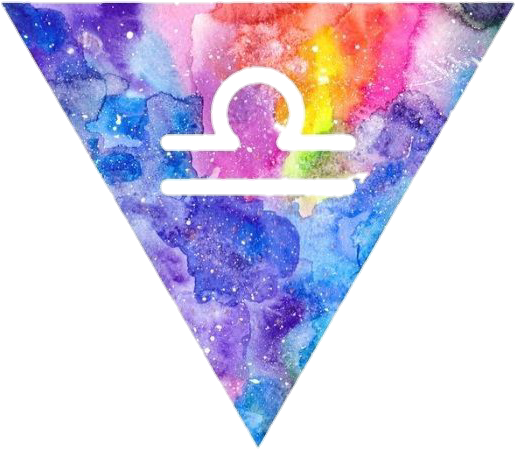 Colorful Libra Zodiac Sign Inverted Triangle