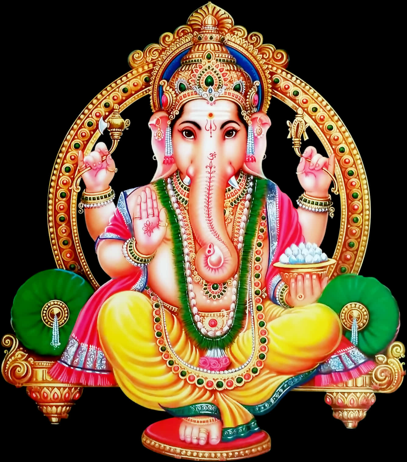 Colorful Lord Ganesh Artwork