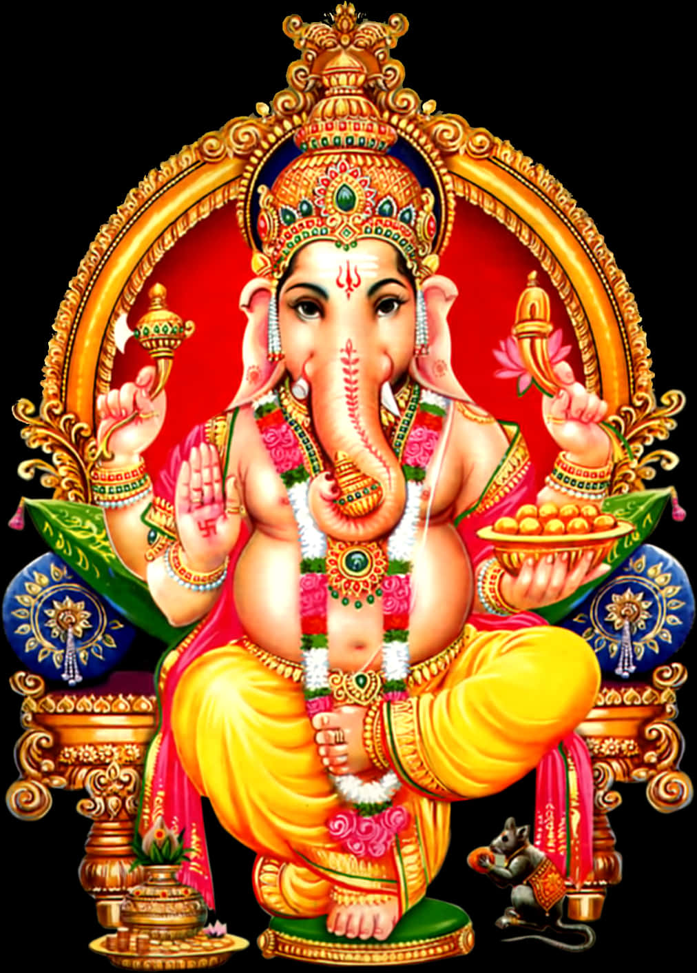 Colorful Lord Ganesha Artwork