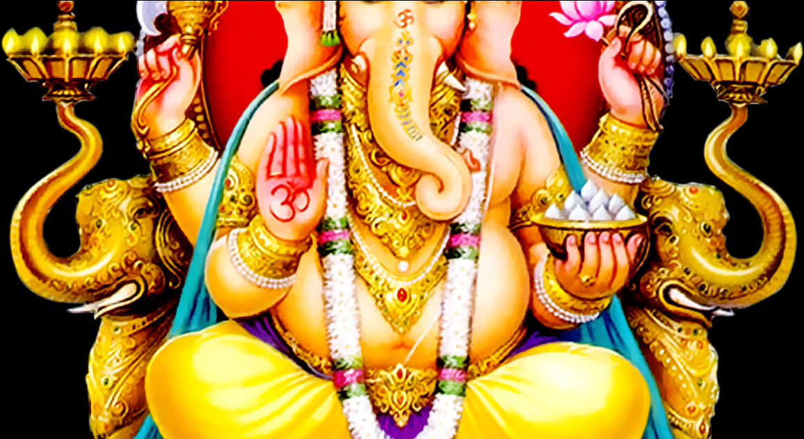 Colorful Lord Ganesha Artwork