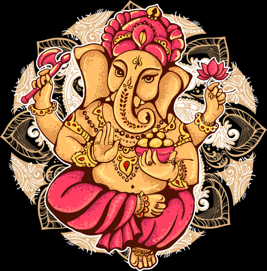 Colorful Lord Ganesha Artwork