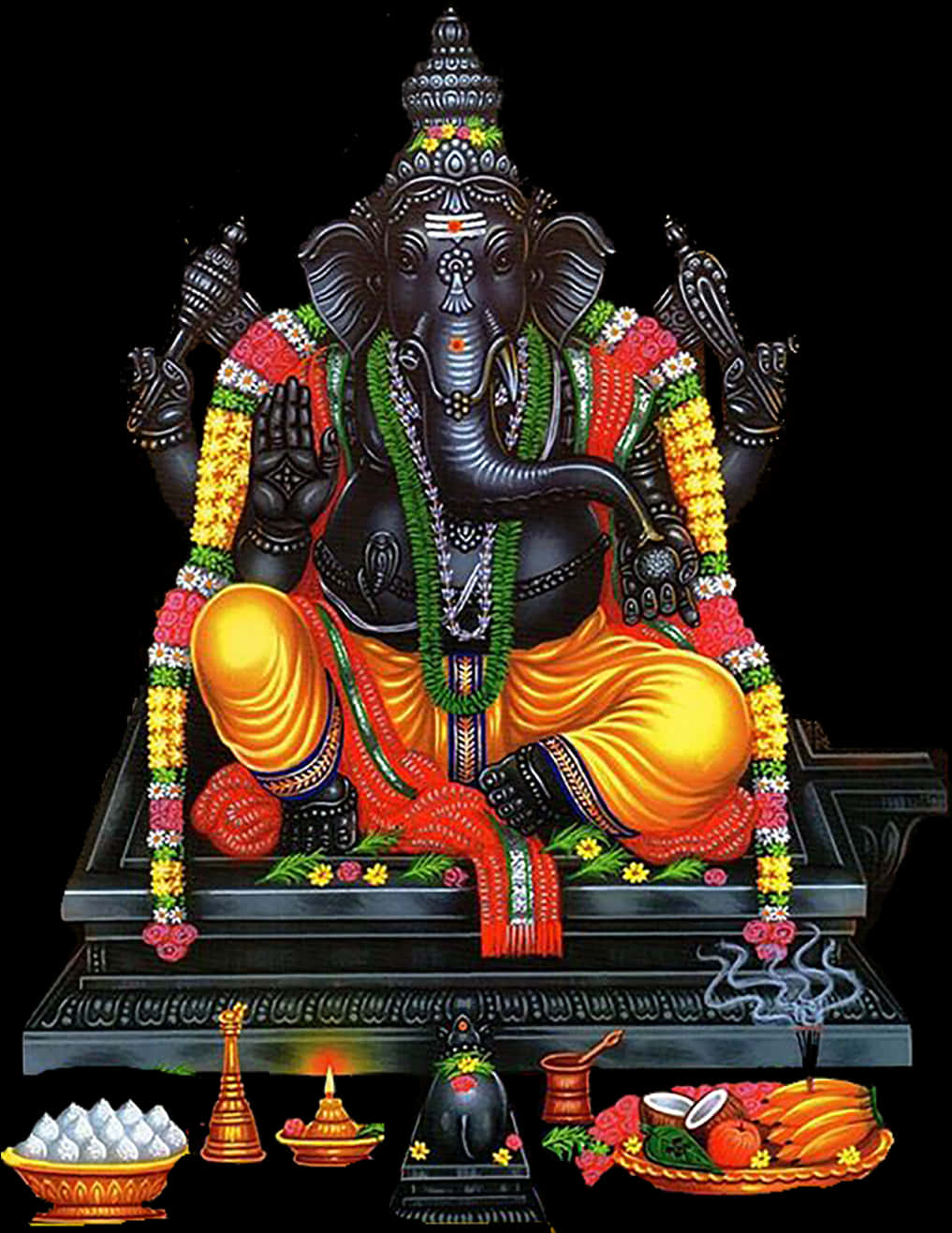 Colorful Lord Ganesha Artwork