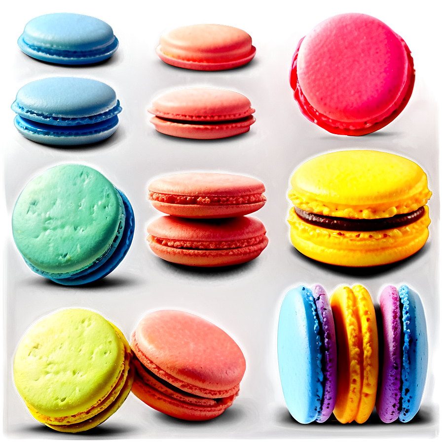 Colorful Macaron Set Png Dij