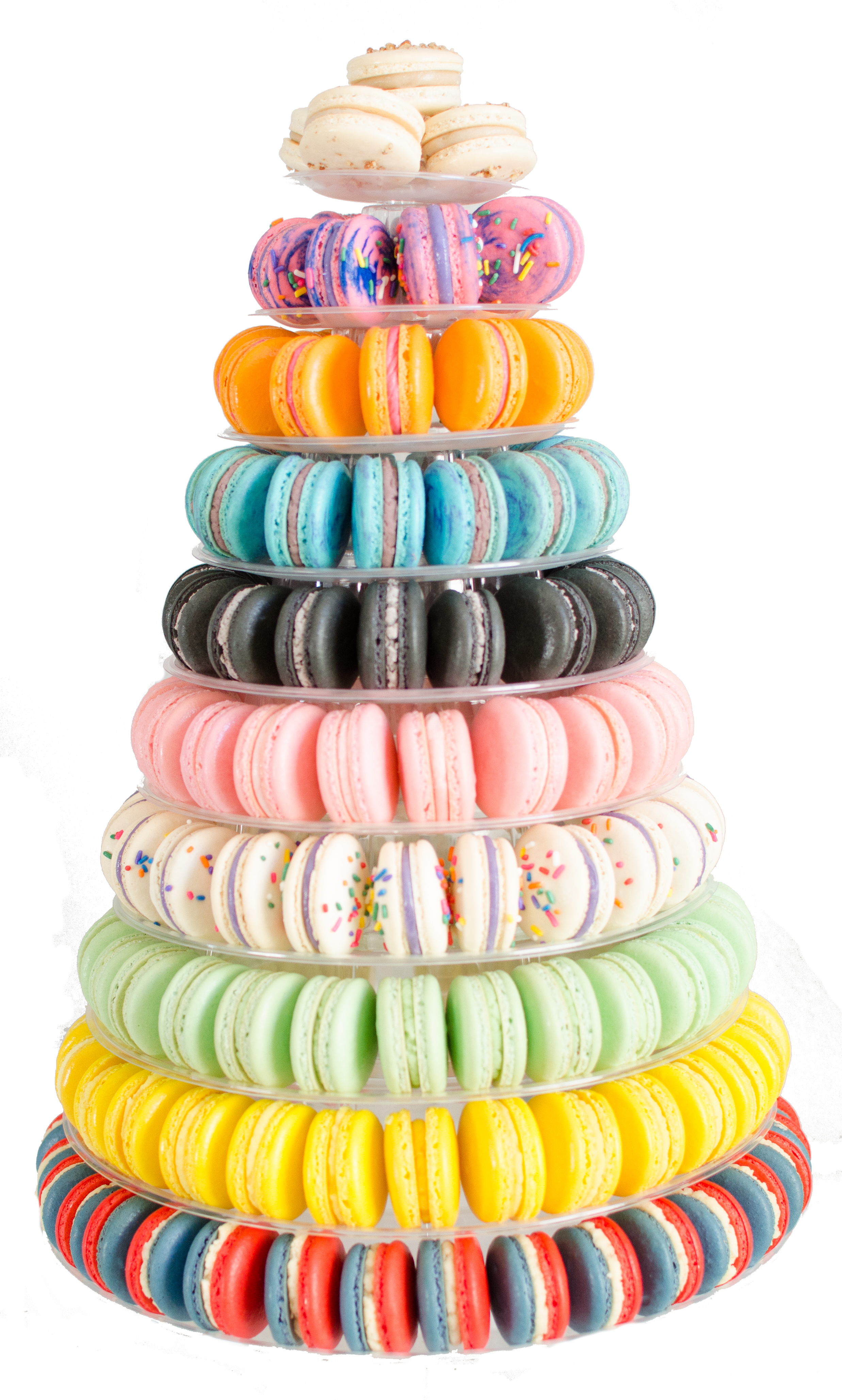 Colorful Macaron Tower Presentation