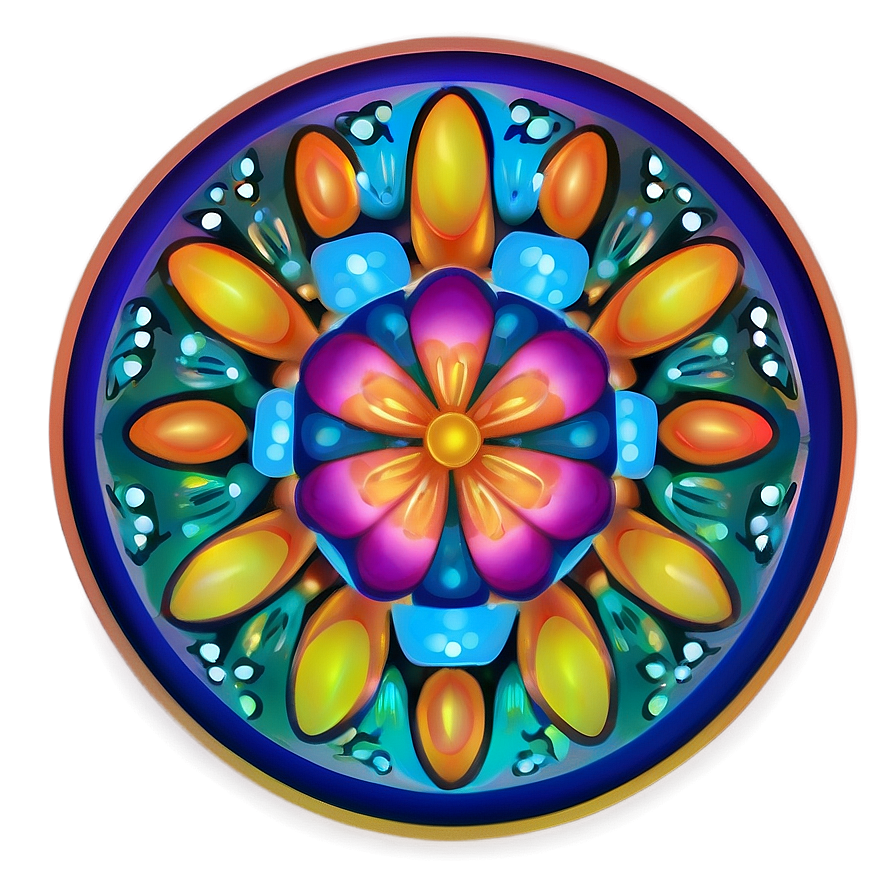 Colorful Mandala Illustration Png 06112024