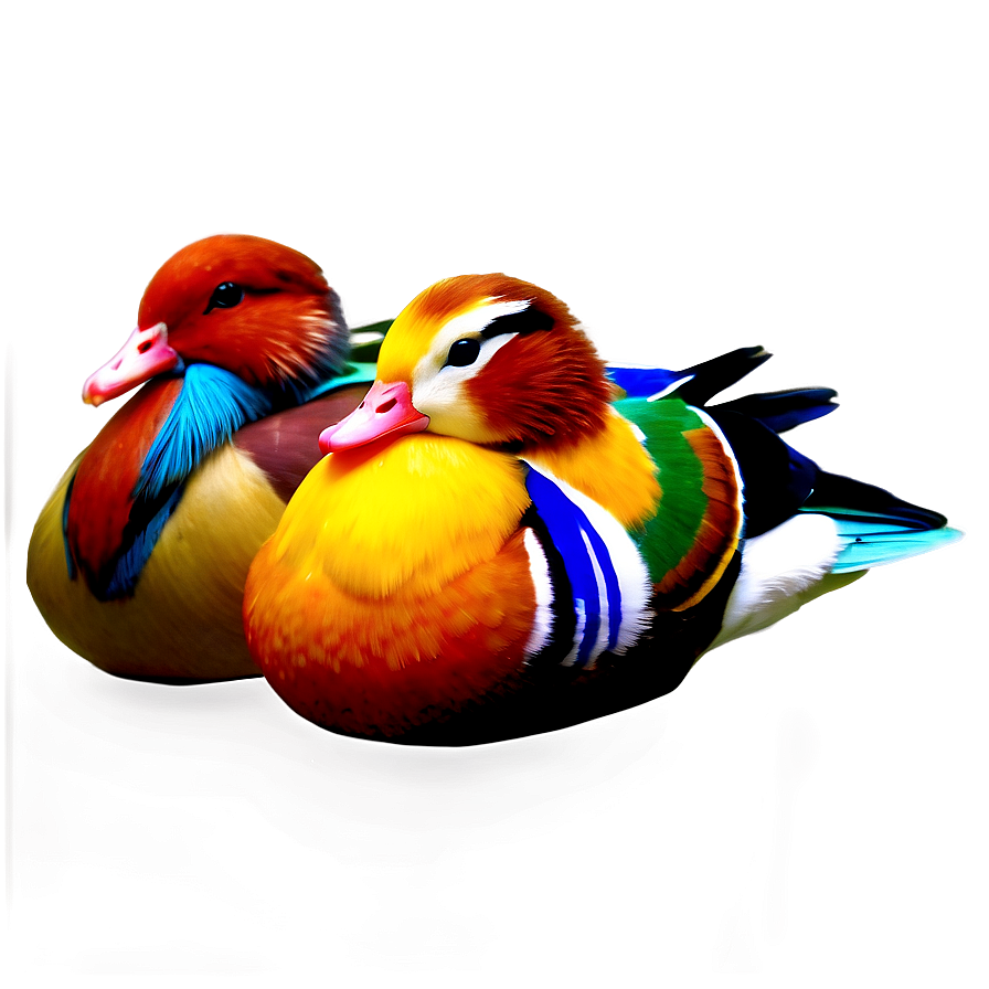 Colorful Mandarin Ducks Png 06202024