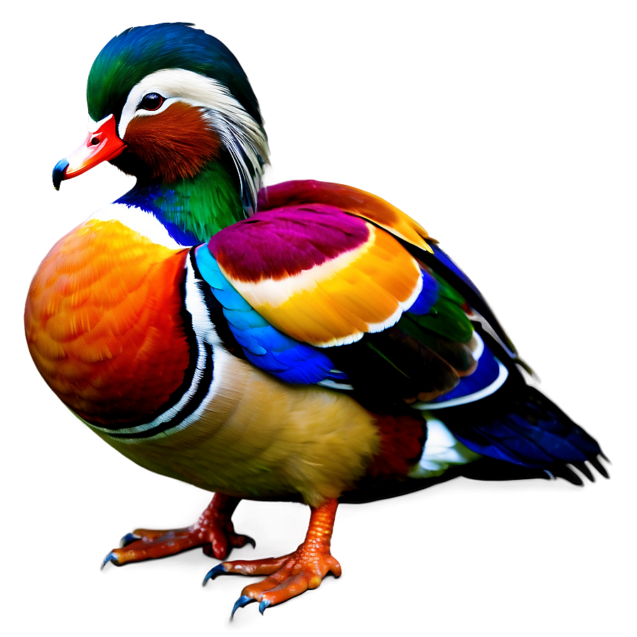 Colorful Mandarin Ducks Png Taf