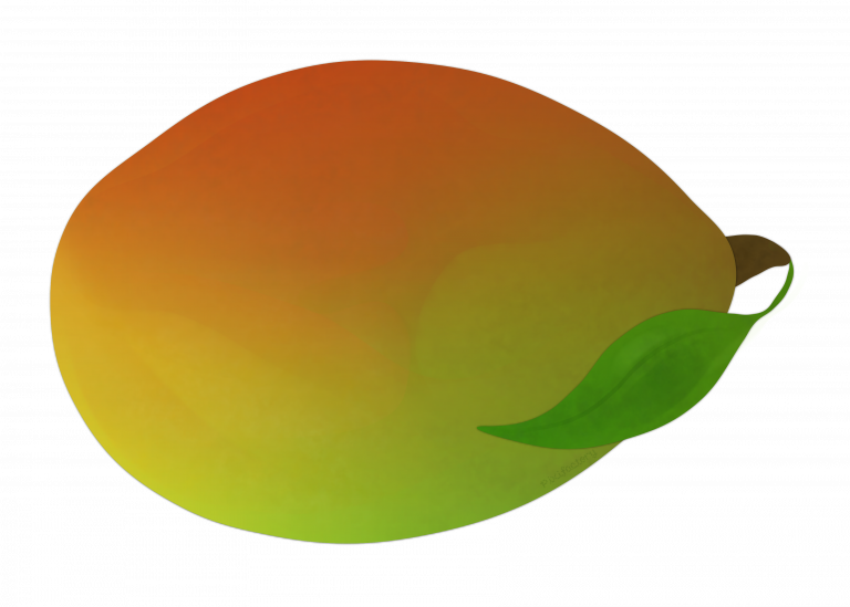 Colorful Mango Illustration