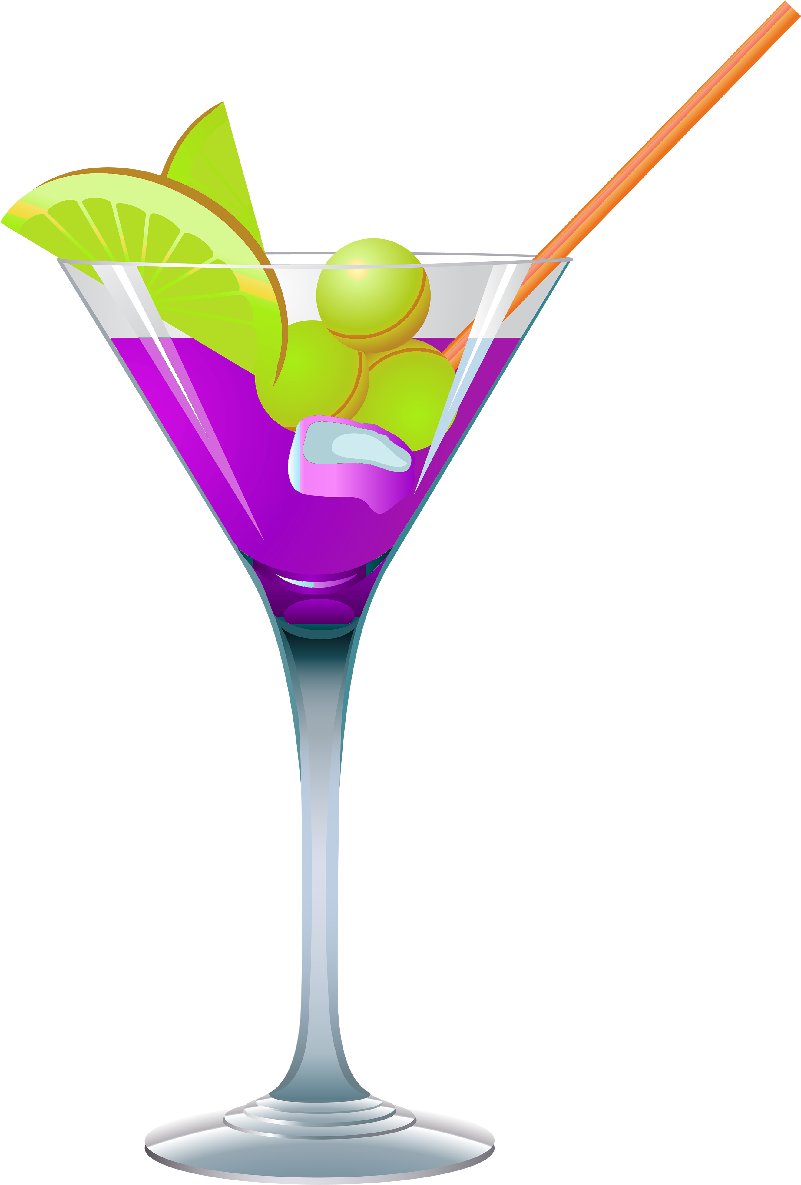 Colorful Martini Cocktail Illustration