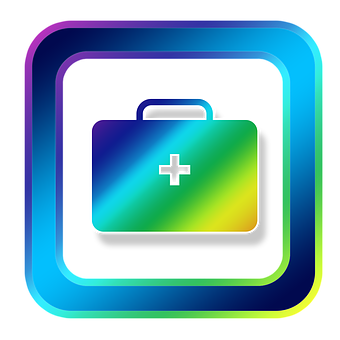 Colorful Medical Briefcase Icon