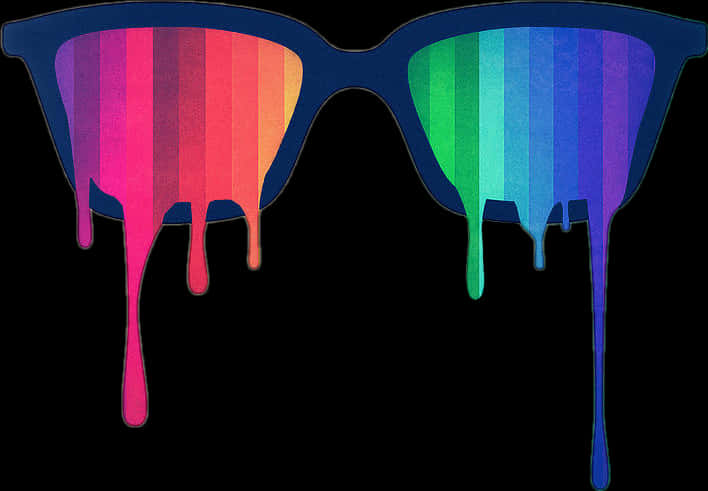 Colorful Melted Sunglasses Artwork