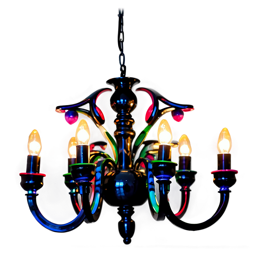 Colorful Modern Chandelier Png 06282024