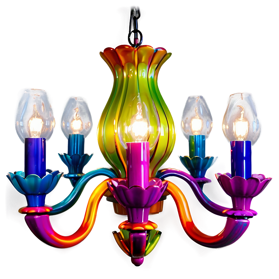 Colorful Modern Chandelier Png 12