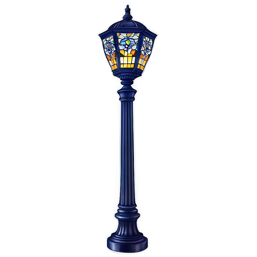 Colorful Mosaic Light Post Png Mjw