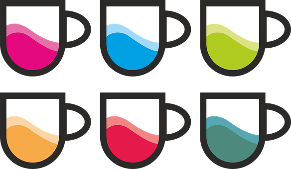 Colorful Mugs Graphic Design